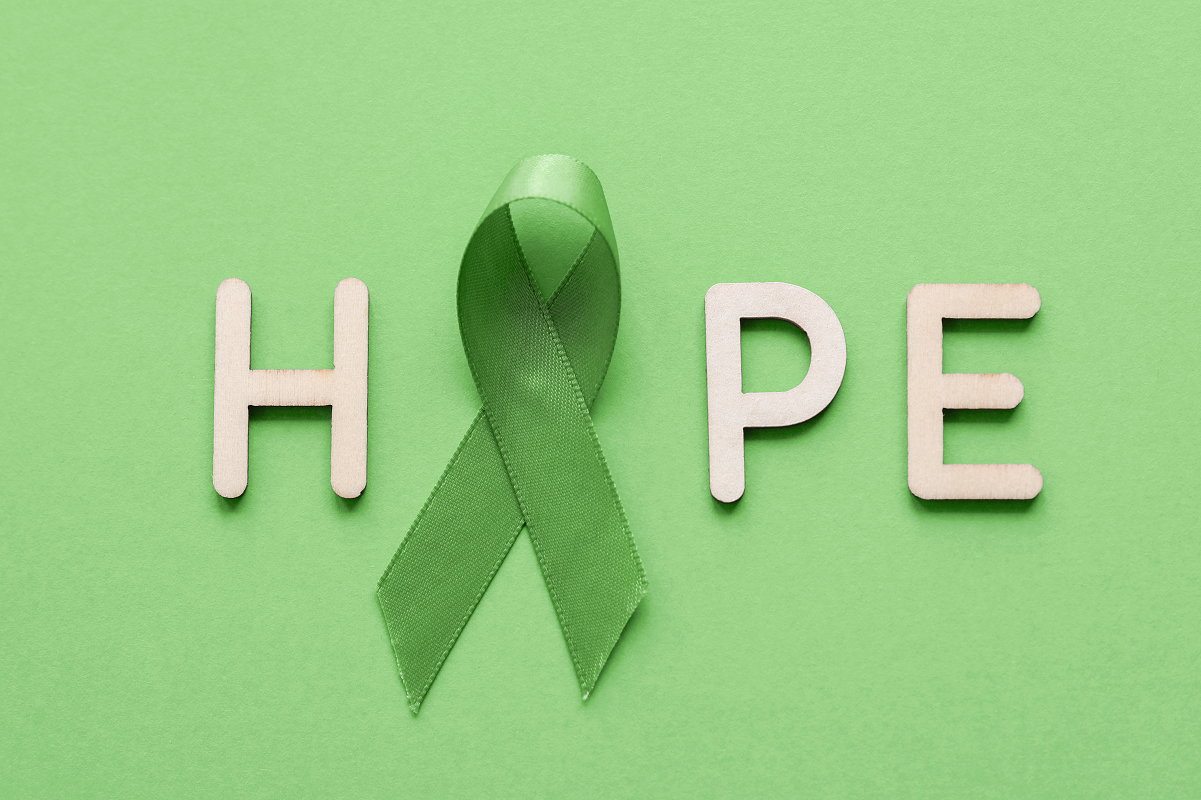 green awareness ribbon hope