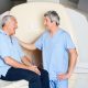 Patient and doctor before scan