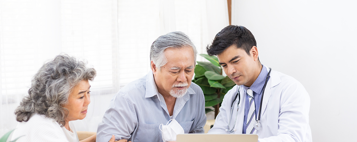 Couple with doctor