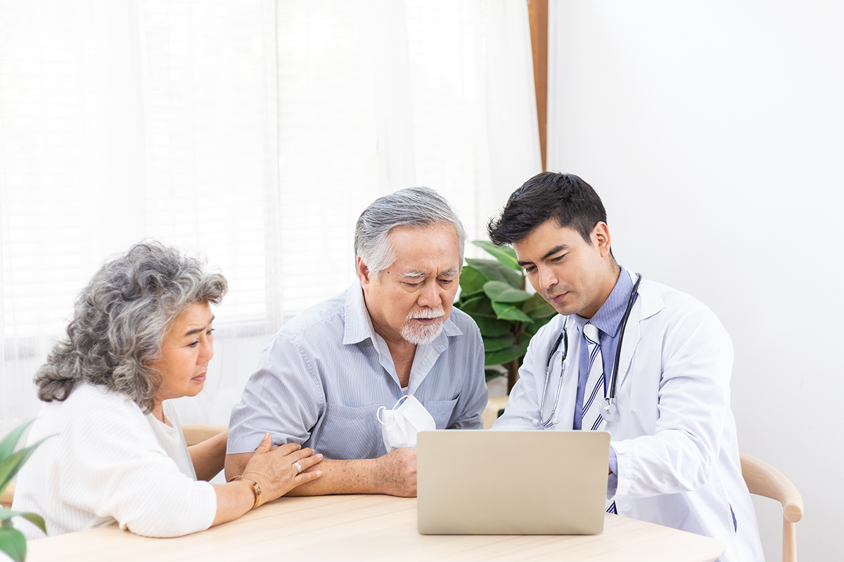 Couple with doctor