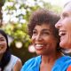 Diverse women smiling